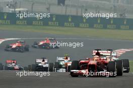 Fernando Alonso (ESP) Ferrari F138. 27.10.2013. Formula 1 World Championship, Rd 16, Indian Grand Prix, New Delhi, India, Race Day.