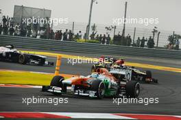 Adrian Sutil (GER) Sahara Force India VJM06. 27.10.2013. Formula 1 World Championship, Rd 16, Indian Grand Prix, New Delhi, India, Race Day.