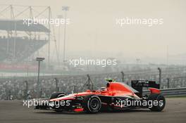 Max Chilton (GBR) Marussia F1 Team MR02. 27.10.2013. Formula 1 World Championship, Rd 16, Indian Grand Prix, New Delhi, India, Race Day.