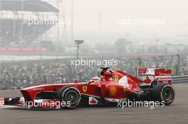 Fernando Alonso (ESP) Ferrari F138. 27.10.2013. Formula 1 World Championship, Rd 16, Indian Grand Prix, New Delhi, India, Race Day.