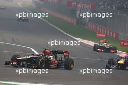 Kimi Raikkonen (FIN) Lotus F1 E21. 27.10.2013. Formula 1 World Championship, Rd 16, Indian Grand Prix, New Delhi, India, Race Day.