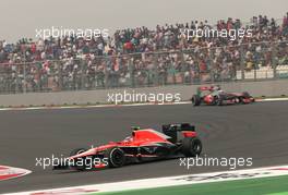 Max Chilton (GBR), Marussia F1 Team  27.10.2013. Formula 1 World Championship, Rd 16, Indian Grand Prix, New Delhi, India, Race Day.