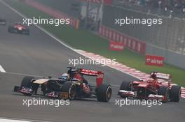Jean-Eric Vergne (FRA) Scuderia Toro Rosso STR8. 27.10.2013. Formula 1 World Championship, Rd 16, Indian Grand Prix, New Delhi, India, Race Day.