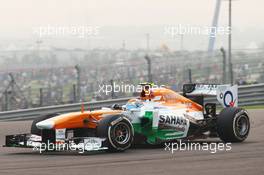 Adrian Sutil (GER) Sahara Force India VJM06. 27.10.2013. Formula 1 World Championship, Rd 16, Indian Grand Prix, New Delhi, India, Race Day.