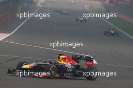 Sebastian Vettel (GER) Red Bull Racing RB9. 27.10.2013. Formula 1 World Championship, Rd 16, Indian Grand Prix, New Delhi, India, Race Day.