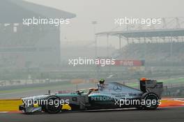 Lewis Hamilton (GBR) Mercedes AMG F1 W04. 26.10.2013. Formula 1 World Championship, Rd 16, Indian Grand Prix, New Delhi, India, Qualifying Day.