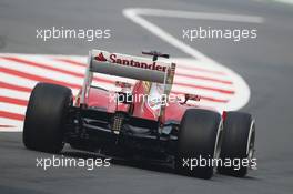 Fernando Alonso (ESP) Ferrari F138 leaves the pits. 26.10.2013. Formula 1 World Championship, Rd 16, Indian Grand Prix, New Delhi, India, Qualifying Day.