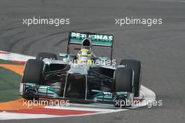 Nico Rosberg (GER) Mercedes AMG F1 W04. 26.10.2013. Formula 1 World Championship, Rd 16, Indian Grand Prix, New Delhi, India, Qualifying Day.