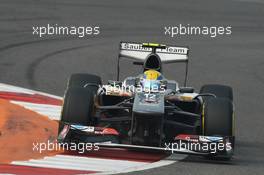 Esteban Gutierrez (MEX) Sauber C32. 26.10.2013. Formula 1 World Championship, Rd 16, Indian Grand Prix, New Delhi, India, Qualifying Day.
