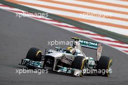 Lewis Hamilton (GBR) Mercedes AMG F1 W04. 26.10.2013. Formula 1 World Championship, Rd 16, Indian Grand Prix, New Delhi, India, Qualifying Day.