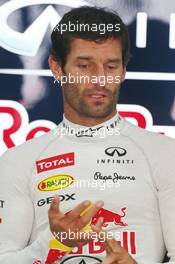 Mark Webber (AUS) Red Bull Racing. 26.10.2013. Formula 1 World Championship, Rd 16, Indian Grand Prix, New Delhi, India, Qualifying Day.