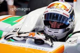 Adrian Sutil (GER) Sahara Force India VJM06. 26.10.2013. Formula 1 World Championship, Rd 16, Indian Grand Prix, New Delhi, India, Qualifying Day.