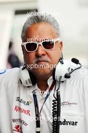 Dr. Vijay Mallya (IND) Sahara Force India F1 Team Owner. 26.10.2013. Formula 1 World Championship, Rd 16, Indian Grand Prix, New Delhi, India, Qualifying Day.