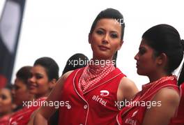 Grid girl 27.10.2013. Formula 1 World Championship, Rd 16, Indian Grand Prix, New Delhi, India, Race Day.