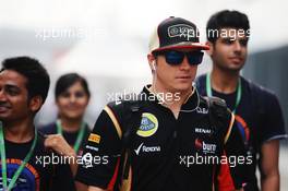 Kimi Raikkonen (FIN) Lotus F1 Team. 27.10.2013. Formula 1 World Championship, Rd 16, Indian Grand Prix, New Delhi, India, Race Day.