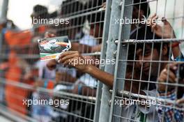 Sahara Force India F1 Team fans. 24.10.2013. Formula 1 World Championship, Rd 16, Indian Grand Prix, New Delhi, India, Preparation Day.