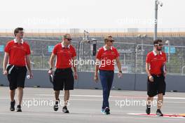 Max Chilton (GBR) Marussia F1 Team walks the circuit. 24.10.2013. Formula 1 World Championship, Rd 16, Indian Grand Prix, New Delhi, India, Preparation Day.