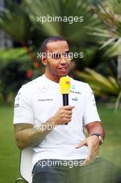 Lewis Hamilton (GBR) Mercedes AMG F1. 24.10.2013. Formula 1 World Championship, Rd 16, Indian Grand Prix, New Delhi, India, Preparation Day.