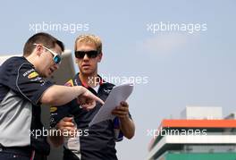 Sebastian Vettel (GER), Red Bull Racing  24.10.2013. Formula 1 World Championship, Rd 16, Indian Grand Prix, New Delhi, India, Preparation Day.