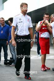 Jenson Button (GBR) McLaren. 24.10.2013. Formula 1 World Championship, Rd 16, Indian Grand Prix, New Delhi, India, Preparation Day.