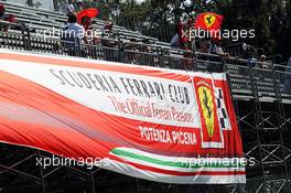 Ferrari banner in the grandstands. 06.09.2013. Formula 1 World Championship, Rd 12, Italian Grand Prix, Monza, Italy, Practice Day.