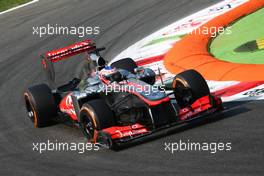 Jenson Button (GBR) McLaren MP4-28. 06.09.2013. Formula 1 World Championship, Rd 12, Italian Grand Prix, Monza, Italy, Practice Day.