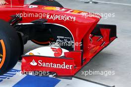 Ferrari F138 front wing. 06.09.2013. Formula 1 World Championship, Rd 12, Italian Grand Prix, Monza, Italy, Practice Day.