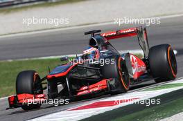 Jenson Button (GBR) McLaren MP4-28. 06.09.2013. Formula 1 World Championship, Rd 12, Italian Grand Prix, Monza, Italy, Practice Day.