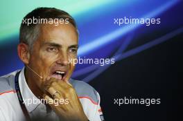 Martin Whitmarsh (GBR) McLaren Chief Executive Officer in the FIA Press Conference. 06.09.2013. Formula 1 World Championship, Rd 12, Italian Grand Prix, Monza, Italy, Practice Day.