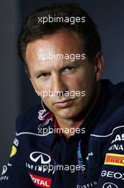 Christian Horner (GBR) Red Bull Racing Team Principal in the FIA Press Conference. 06.09.2013. Formula 1 World Championship, Rd 12, Italian Grand Prix, Monza, Italy, Practice Day.