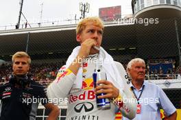 Sebastian Vettel (GER) Red Bull Racing on the grid. 08.09.2013. Formula 1 World Championship, Rd 12, Italian Grand Prix, Monza, Italy, Race Day.