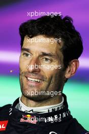 Mark Webber (AUS) Red Bull Racing in the FIA Press Conference. 08.09.2013. Formula 1 World Championship, Rd 12, Italian Grand Prix, Monza, Italy, Race Day.