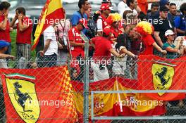 Ferrari fans. 08.09.2013. Formula 1 World Championship, Rd 12, Italian Grand Prix, Monza, Italy, Race Day.