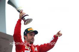2nd place Fernando Alonso (ESP) Ferrari. 08.09.2013. Formula 1 World Championship, Rd 12, Italian Grand Prix, Monza, Italy, Race Day.