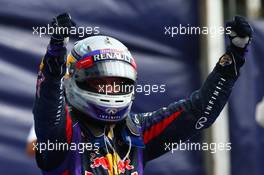 1st place Sebastian Vettel (GER) Red Bull Racing. 08.09.2013. Formula 1 World Championship, Rd 12, Italian Grand Prix, Monza, Italy, Race Day.