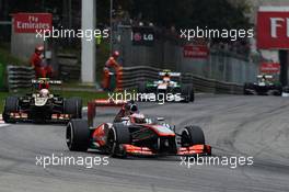 Jenson Button (GBR) McLaren MP4-28. 08.09.2013. Formula 1 World Championship, Rd 12, Italian Grand Prix, Monza, Italy, Race Day.