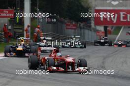 Fernando Alonso (ESP) Ferrari F138. 08.09.2013. Formula 1 World Championship, Rd 12, Italian Grand Prix, Monza, Italy, Race Day.