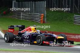 Sebastian Vettel (GER) Red Bull Racing RB9. 08.09.2013. Formula 1 World Championship, Rd 12, Italian Grand Prix, Monza, Italy, Race Day.