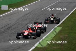 Jules Bianchi (FRA), Marussia Formula One Team  and Max Chilton (GBR), Marussia F1 Team 08.09.2013. Formula 1 World Championship, Rd 12, Italian Grand Prix, Monza, Italy, Race Day.