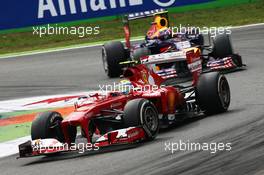 Felipe Massa (BRA) Ferrari F138 on the grid. 08.09.2013. Formula 1 World Championship, Rd 12, Italian Grand Prix, Monza, Italy, Race Day.