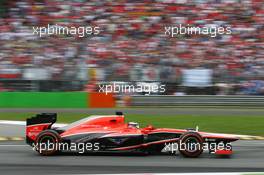 Jules Bianchi (FRA) Marussia F1 Team MR02. 08.09.2013. Formula 1 World Championship, Rd 12, Italian Grand Prix, Monza, Italy, Race Day.