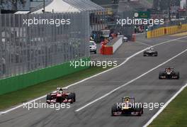 Mark Webber (AUS), Red Bull Racing and Felipe Massa (BRA), Scuderia Ferrari  08.09.2013. Formula 1 World Championship, Rd 12, Italian Grand Prix, Monza, Italy, Race Day.