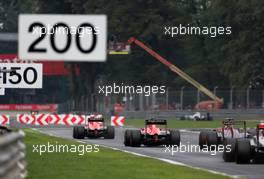 Jules Bianchi (FRA), Marussia Formula One Team  and Max Chilton (GBR), Marussia F1 Team 08.09.2013. Formula 1 World Championship, Rd 12, Italian Grand Prix, Monza, Italy, Race Day.