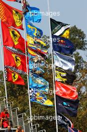 Flags. 07.09.2013. Formula 1 World Championship, Rd 12, Italian Grand Prix, Monza, Italy, Qualifying Day.