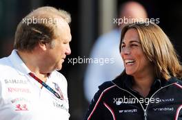 (L to R): Robert Fernley (GBR) Sahara Force India F1 Team Deputy Team Principal with Claire Williams (GBR) Williams Deputy Team Principal. 07.09.2013. Formula 1 World Championship, Rd 12, Italian Grand Prix, Monza, Italy, Qualifying Day.