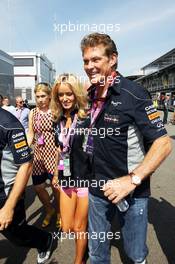 David Hasselhoff (USA) Actor with girlfriend Hayley Roberts (GBR). 07.09.2013. Formula 1 World Championship, Rd 12, Italian Grand Prix, Monza, Italy, Qualifying Day.