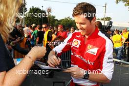 Rob Smedley (GBR) Ferrari Race Engineer signs autographs for the fans. 07.09.2013. Formula 1 World Championship, Rd 12, Italian Grand Prix, Monza, Italy, Qualifying Day.