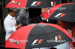 F1 Umbrellas. 08.09.2013. Formula 1 World Championship, Rd 12, Italian Grand Prix, Monza, Italy, Race Day.