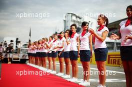 Grid girls on the drivers parade. 08.09.2013. Formula 1 World Championship, Rd 12, Italian Grand Prix, Monza, Italy, Race Day.
