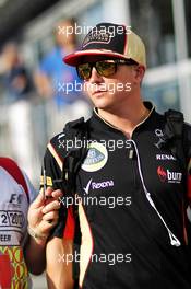 Kimi Raikkonen (FIN) Lotus F1 Team. 05.09.2013. Formula 1 World Championship, Rd 12, Italian Grand Prix, Monza, Italy, Preparation Day.